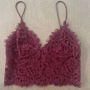 Zara Lace Bralette in Berry Mauve